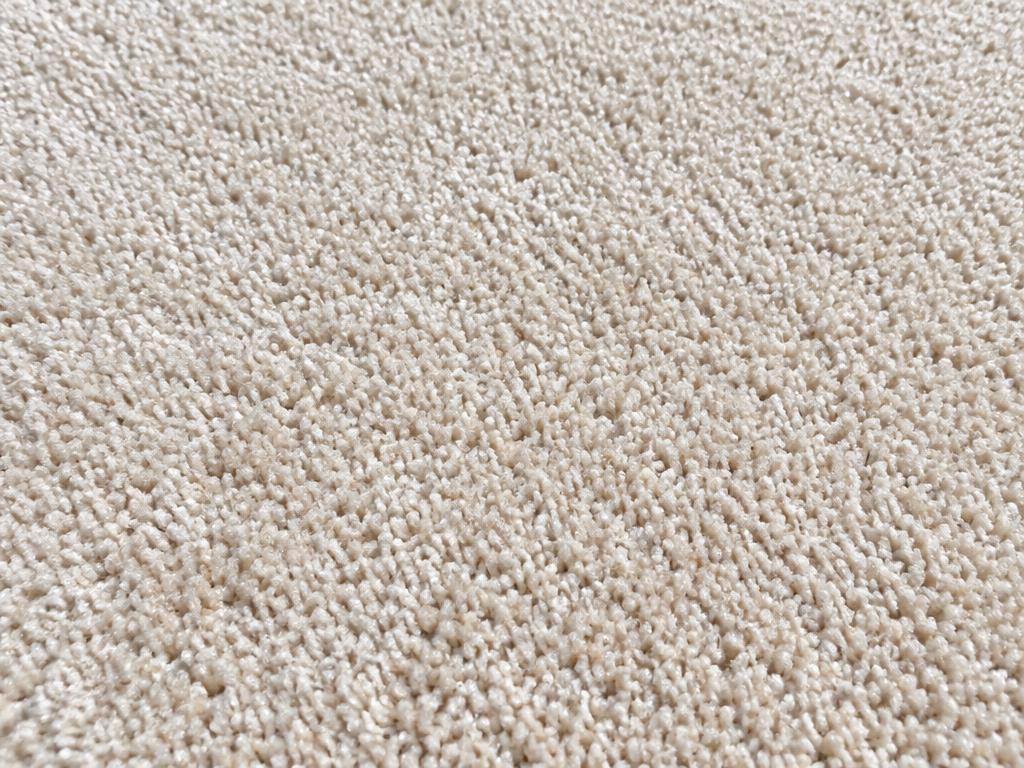 Bright, freshly cleaned beige carpet after cleaning